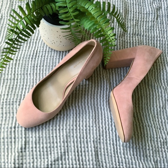 Ann Taylor Shoes - Ann Taylor Emeline Suede Block Heel Pumps